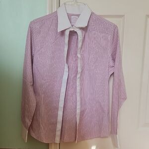 Brooks Brothers Light Pink Striped Shirt with White Collar